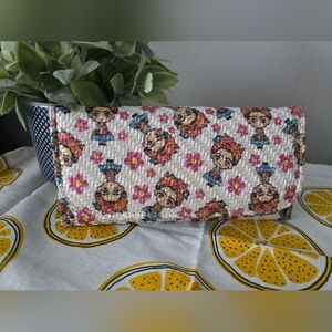 Mexican Frida Kahlo Floral Print Wallet